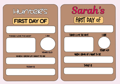 interchangeable first/last day school board sign