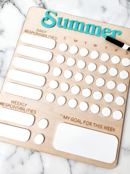 daily & weekly responsibilities board