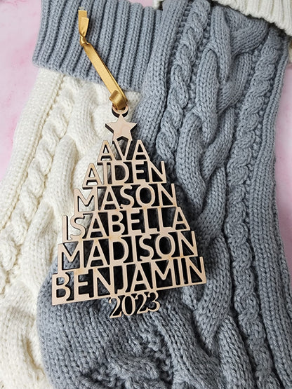 name tree ornament